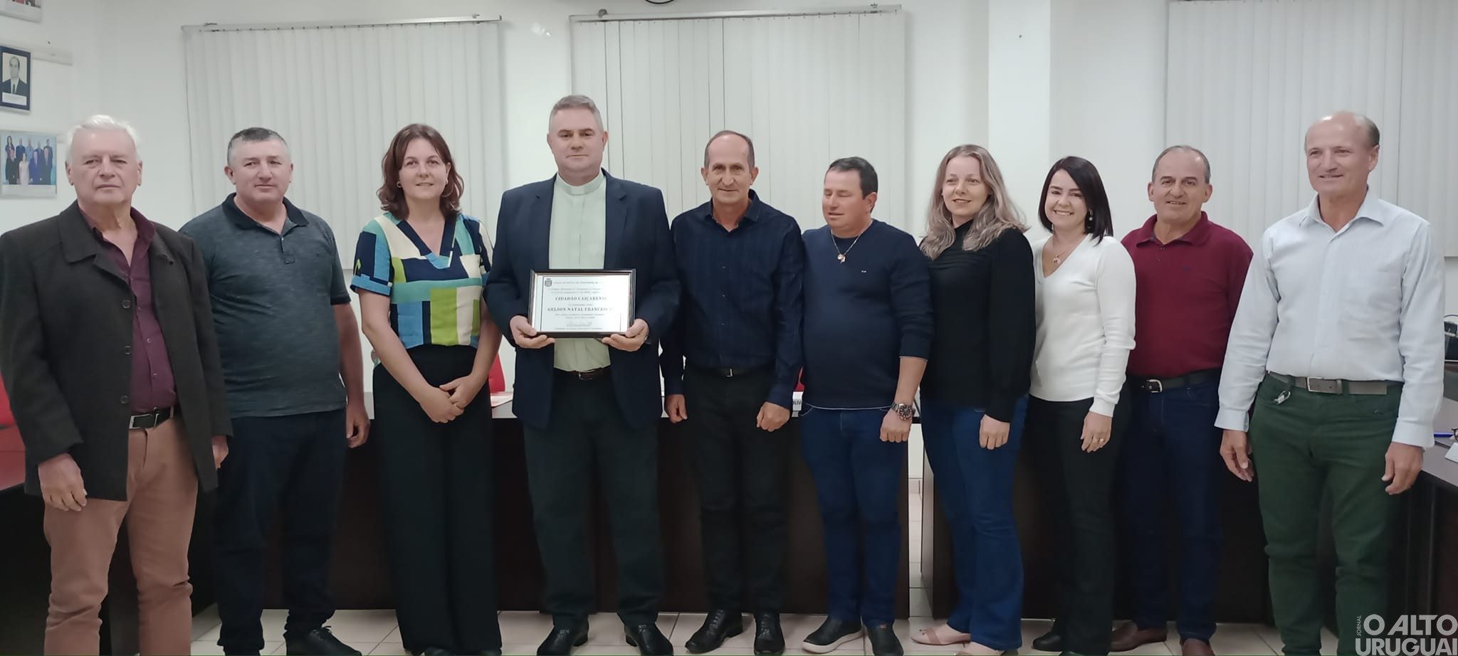 Câmara de Caiçara homenageia Padre Gelson Natal Franceschi