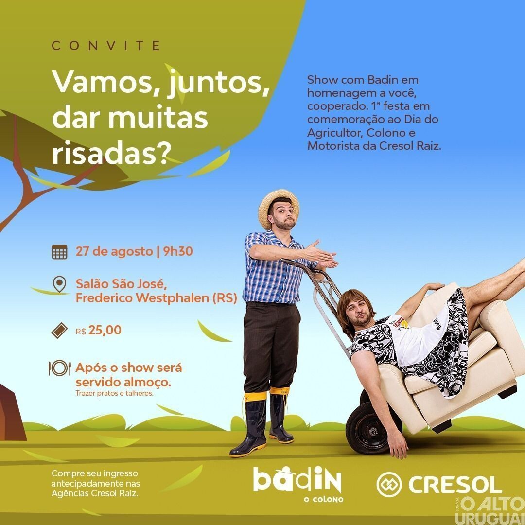 Cresol Raiz promove evento com humorista Badin para associados