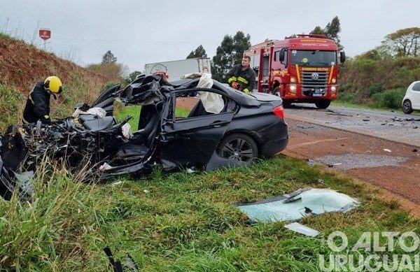 Acidente envolve veículo e caminhão em Boa Vista das Missões