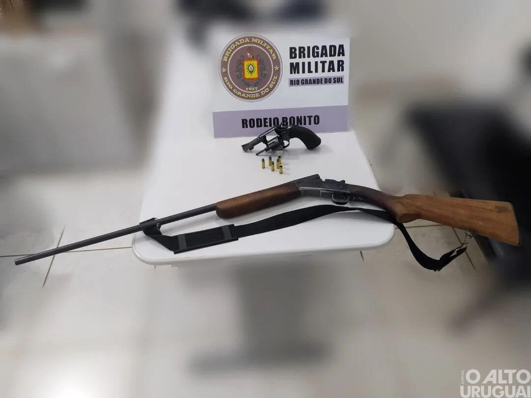 Homem é preso após disparar arma de fogo em Rodeio Bonito