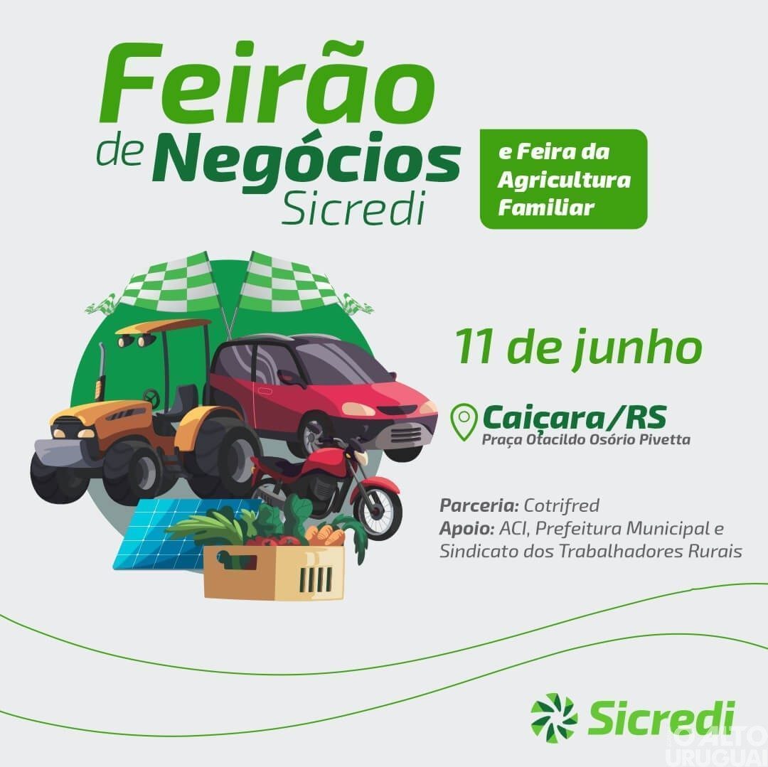 Caiçara sediará o Feirão de Negócios Sicredi