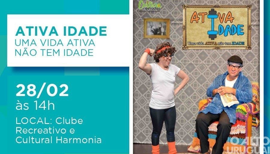 Espetáculo teatral “AtivaIdade” acontece nesta terça-feira, 28