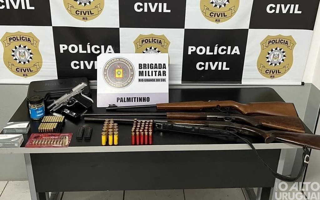 Brigada Militar e Polícia Civil cumprem mandado de busca e apreensão em Palmitinho 