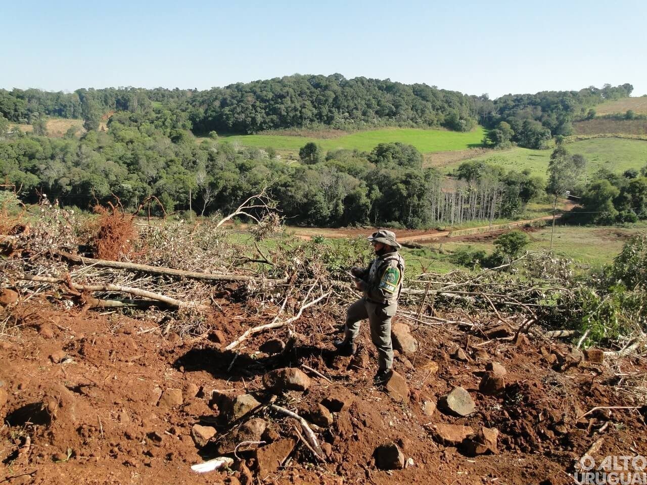 Patram-FW flagra desmatamento no interior de Palmitinho