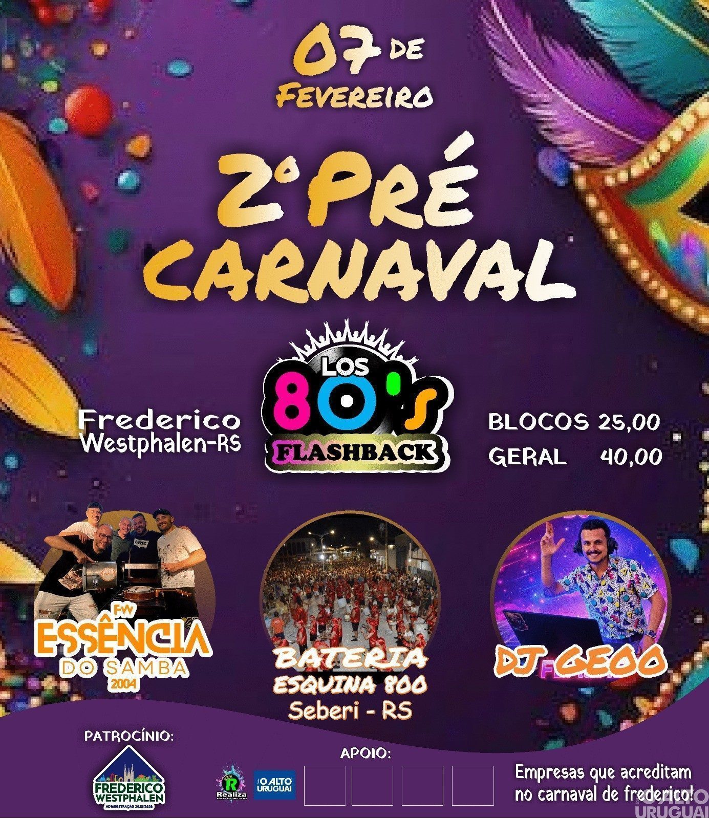 2º Pré-Carnaval Los 80’s Flashback acontece em fevereiro em FW