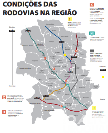 Enchentes prejudicam trechos de rodovias federais e estaduais no RS