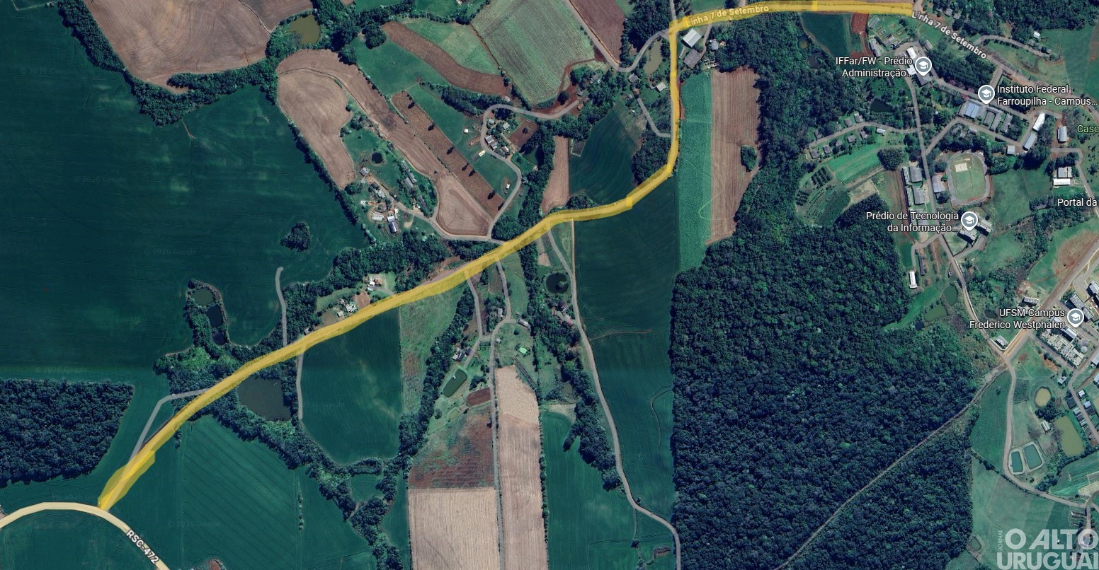 FW e Taquaruçu do Sul alinham pavimentação de trecho intermunicipal