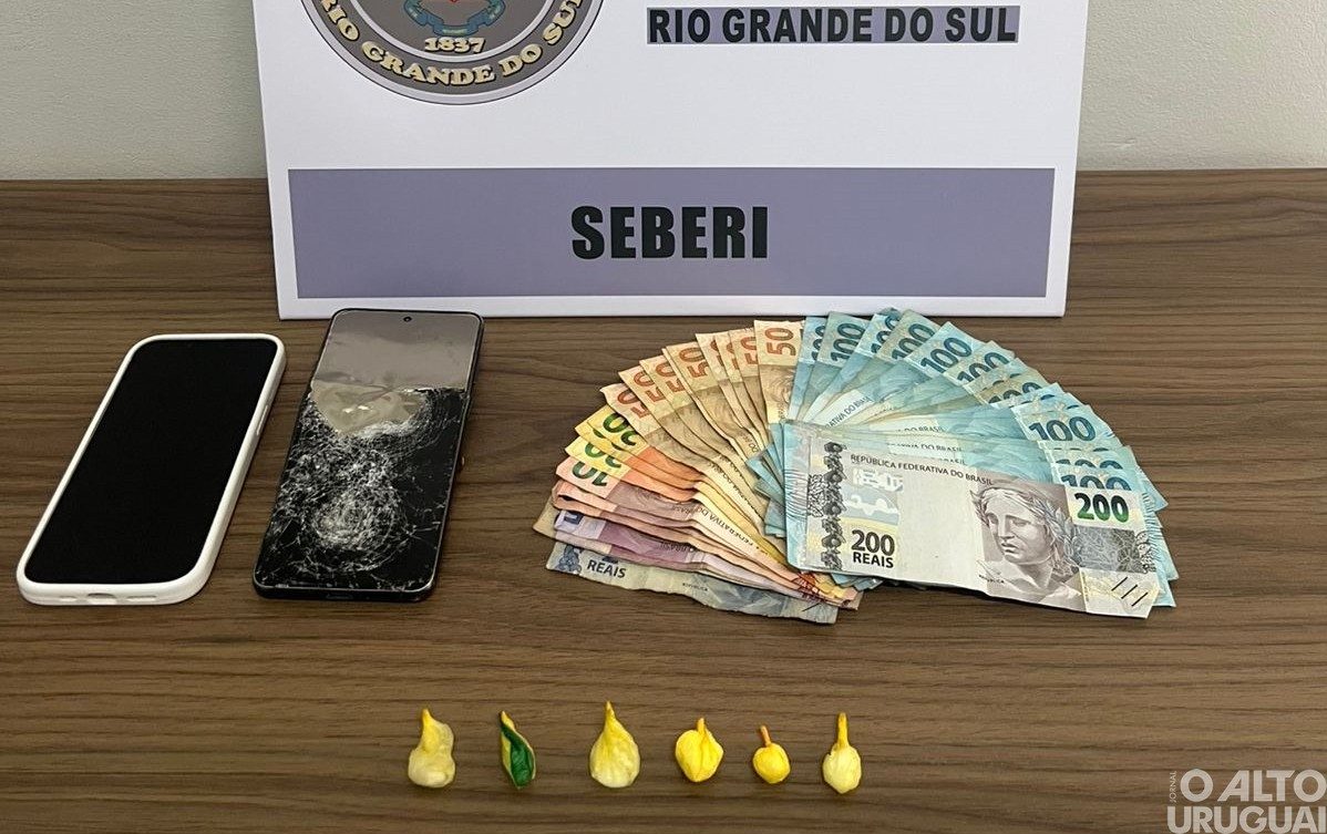BM prende homem e apreende dois adolescentes por tráfico de drogas em Seberi
