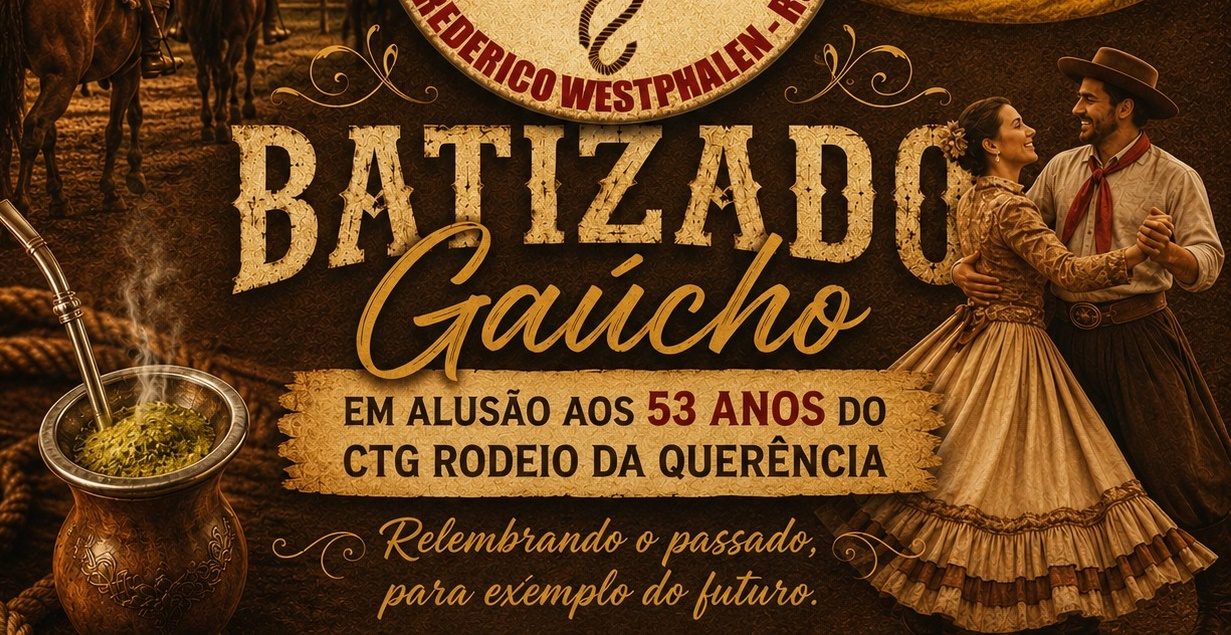CTG Rodeio da Querência realiza Batizado Gaúcho no dia 5 de julho