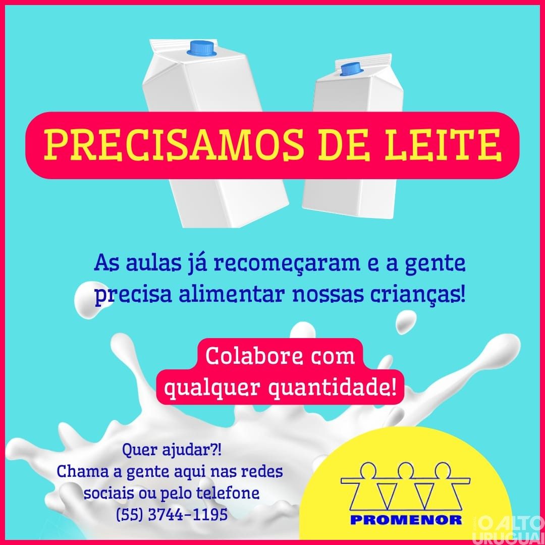 Promenor solicita doação de caixas de leite