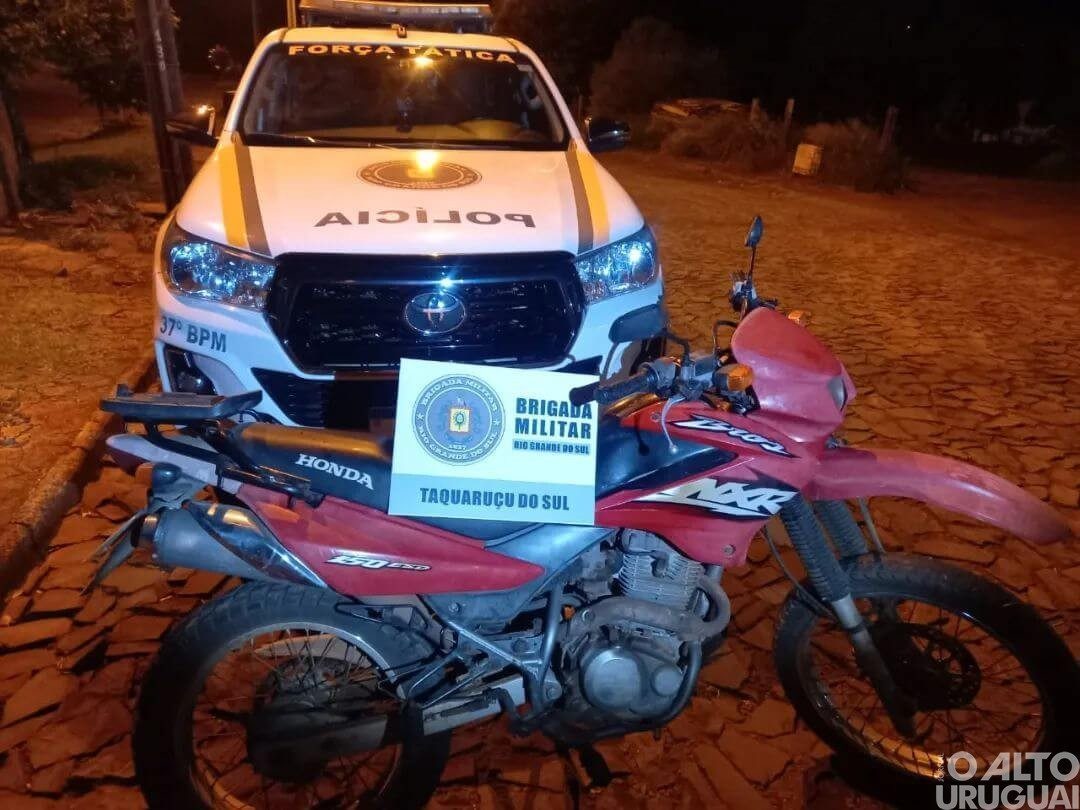 Adolescentes são apreendidos após furto de motocicleta em Taquaruçu do Sul