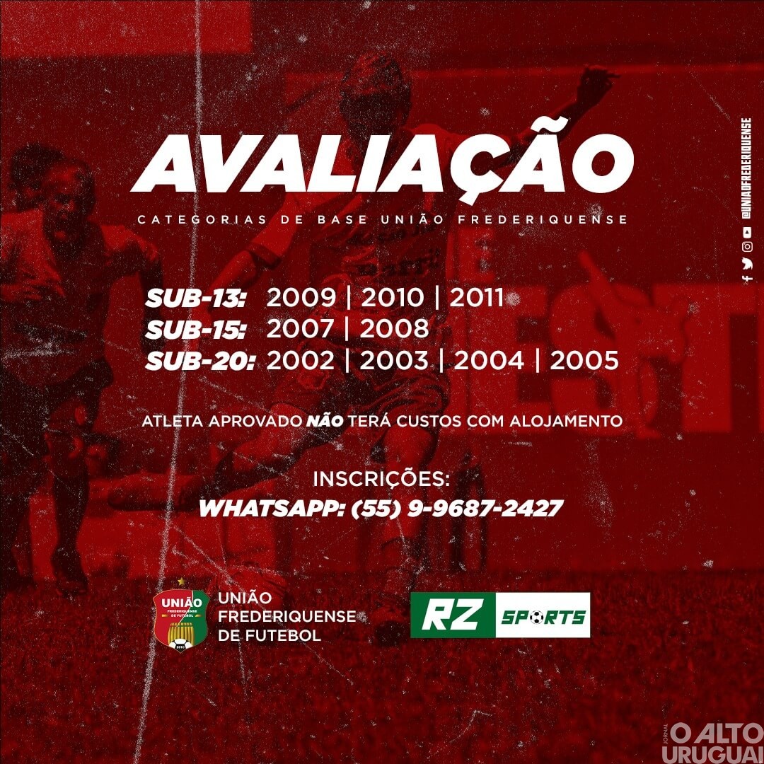 União-FW divulga nova avaliação para categorias de base do clube