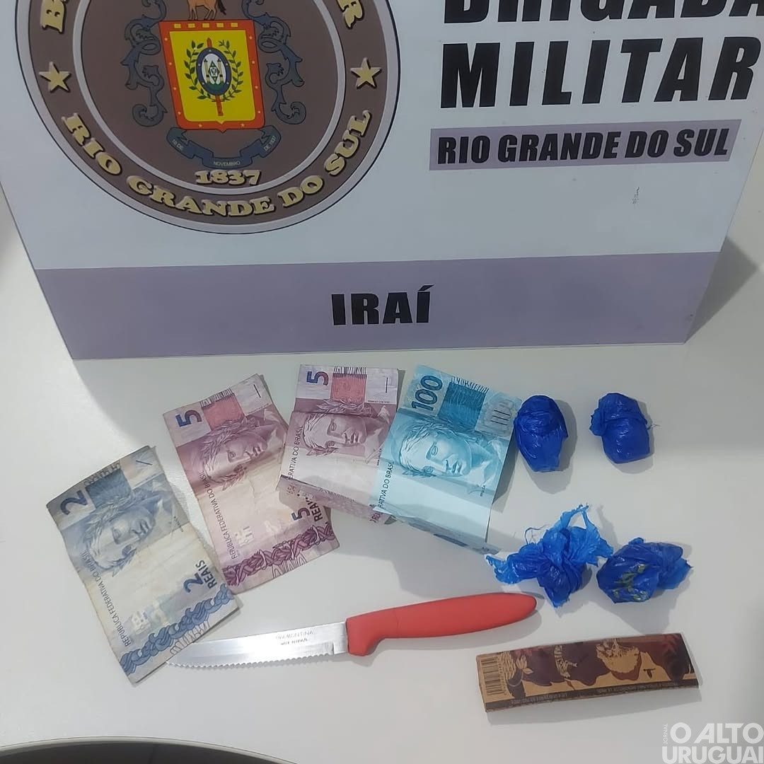 Adolescente é apreendido por tráfico de drogas no centro de Iraí