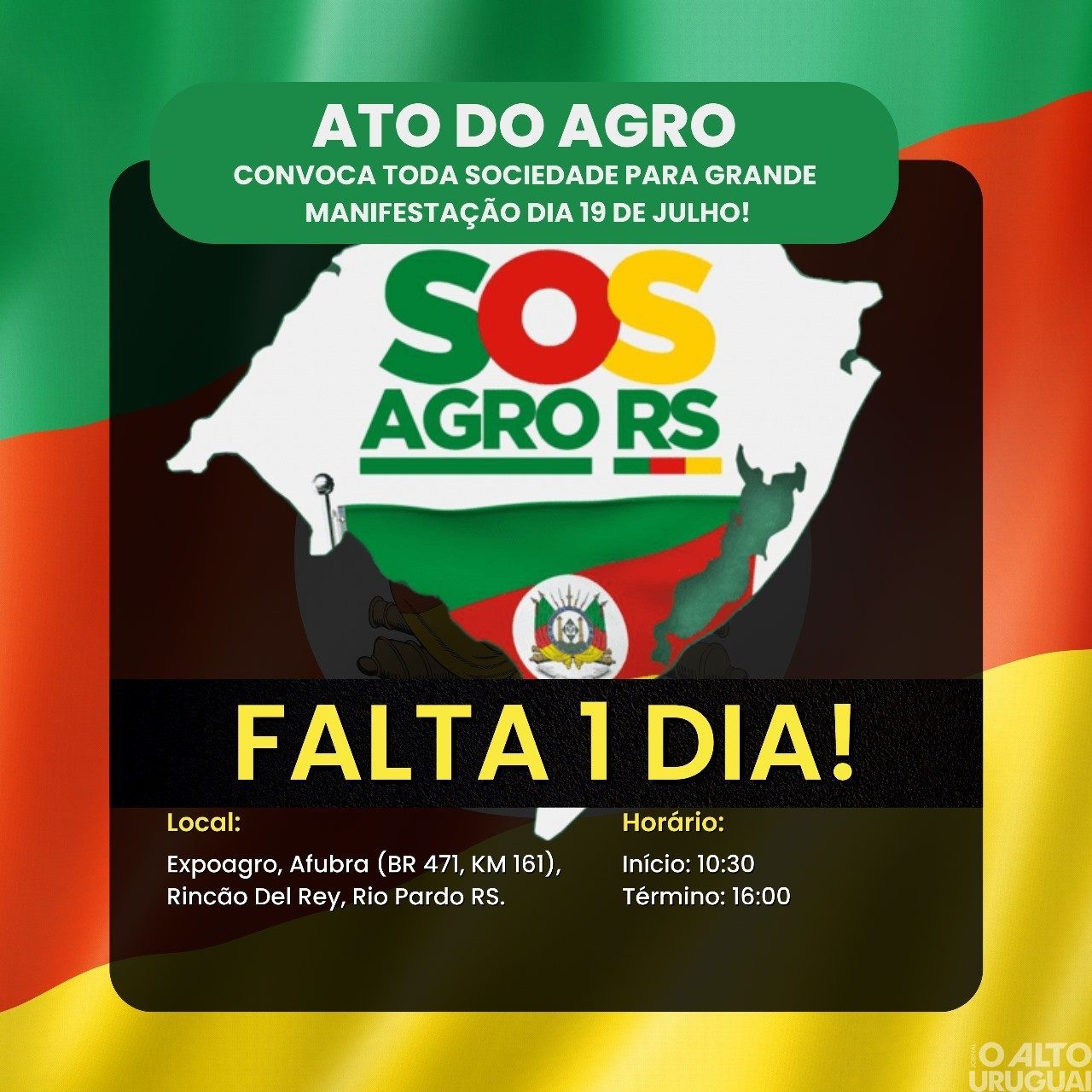 Movimento SOS Agro realiza ato nesta sexta-feira em Rio Pardo