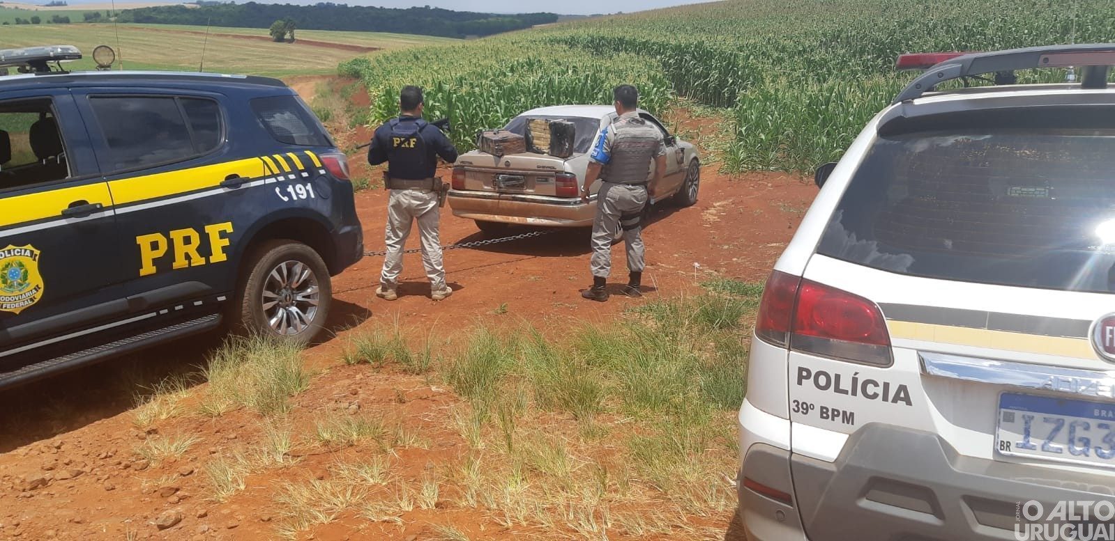 PRF apreende carro com 50 kg de maconha em Boa Vista das Missões