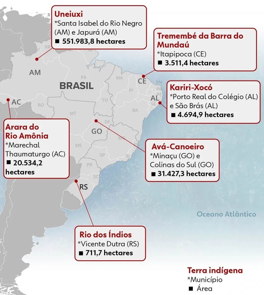 Decreto da presidência da República homologa terra indígena