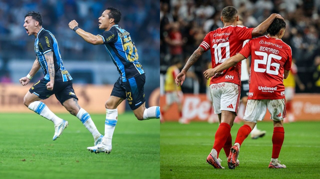 (Fotos: Lucas Uebel/Grêmio e Ricardo Duarte/Inter)
