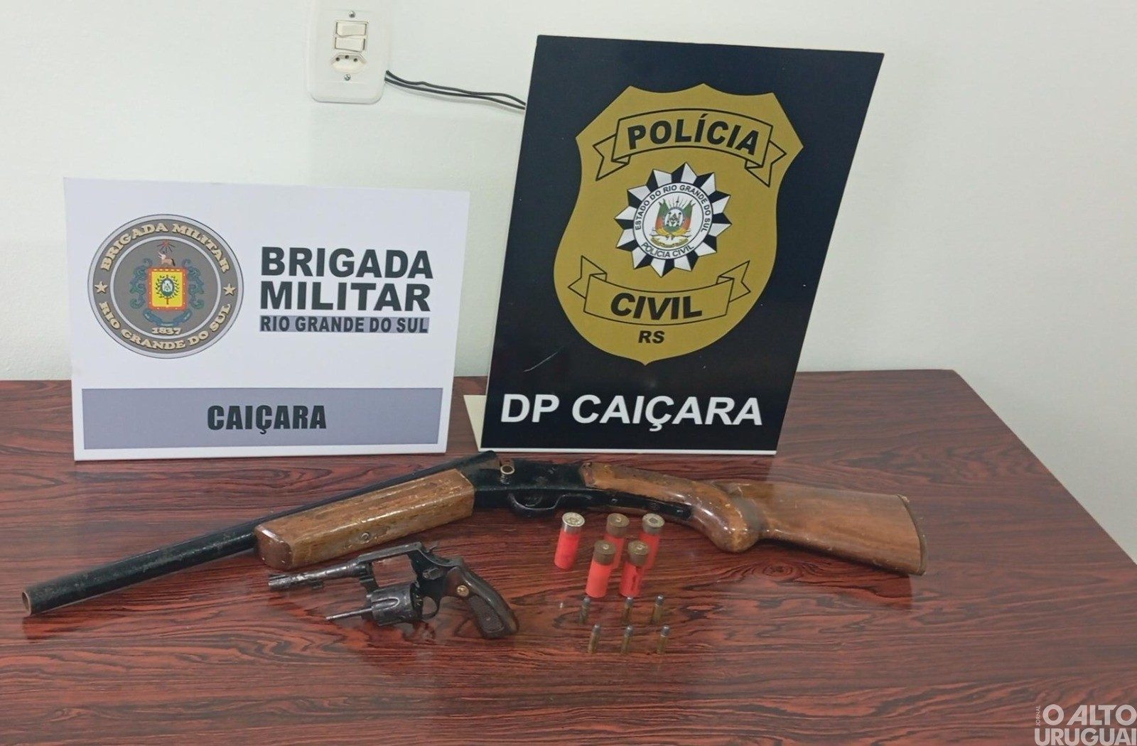 Armas de fogo são apreendidas em Caiçara