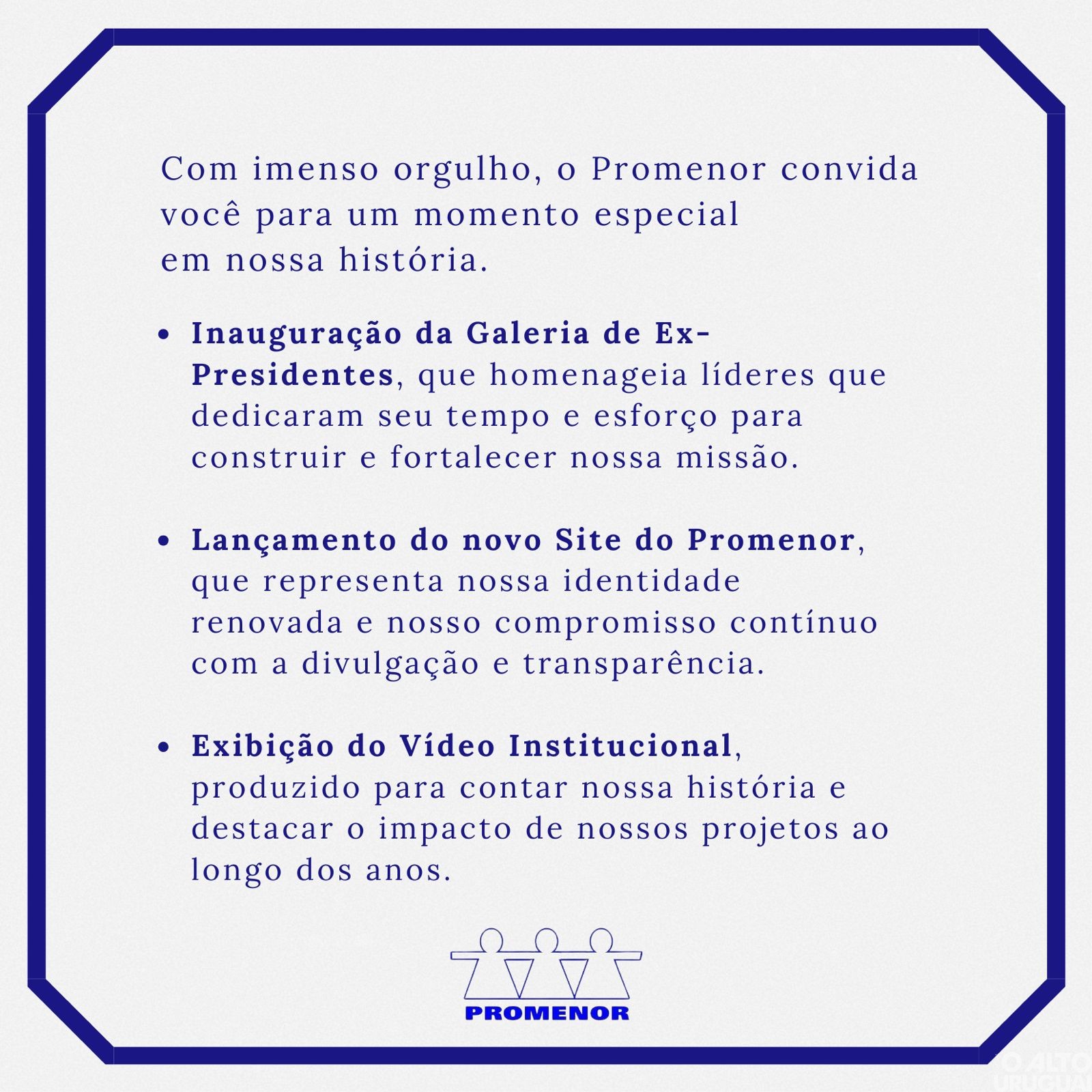 Promenor inaugura galeria de ex-presidentes