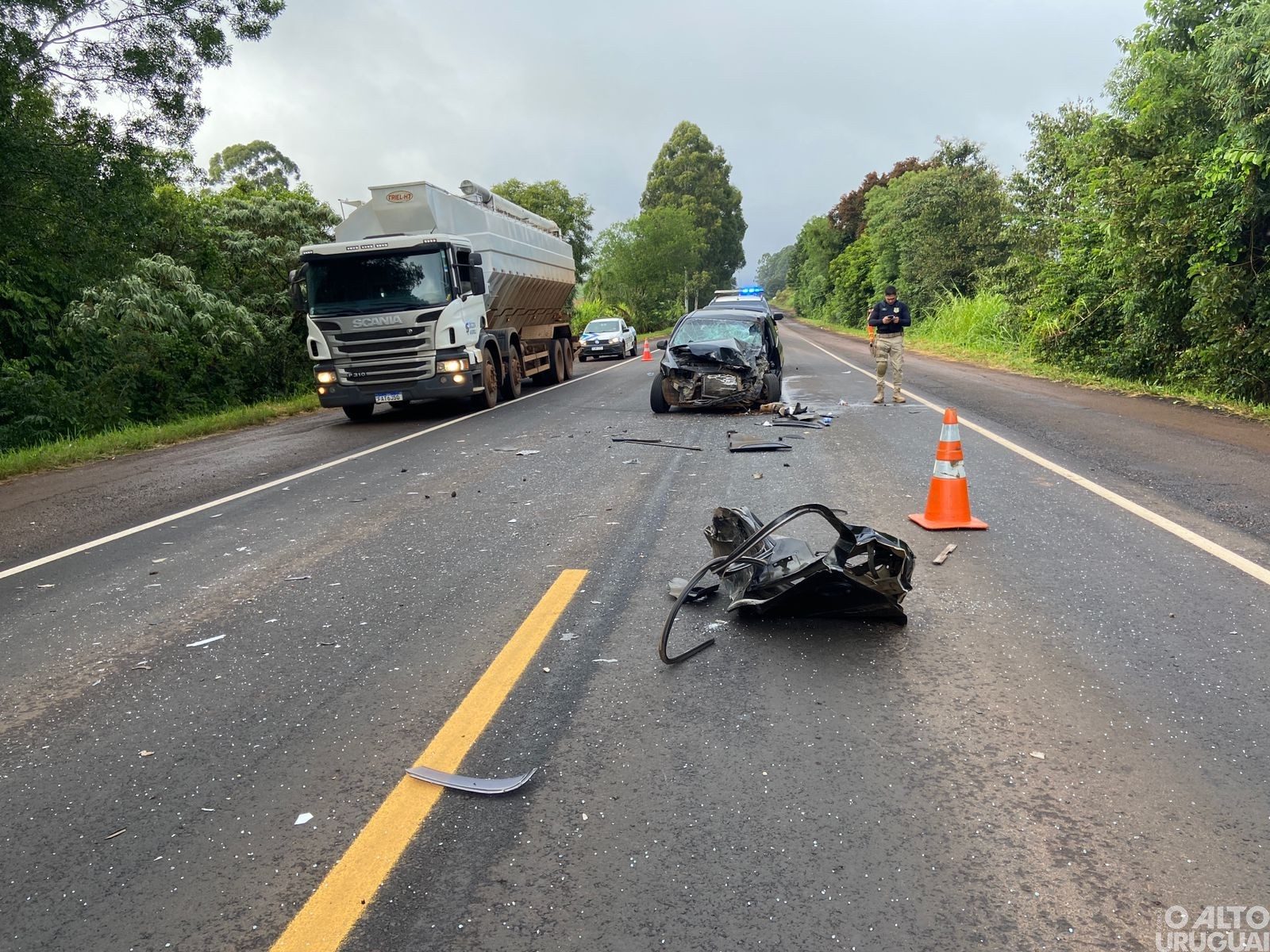 Registrada colisão na BR-386 em Seberi