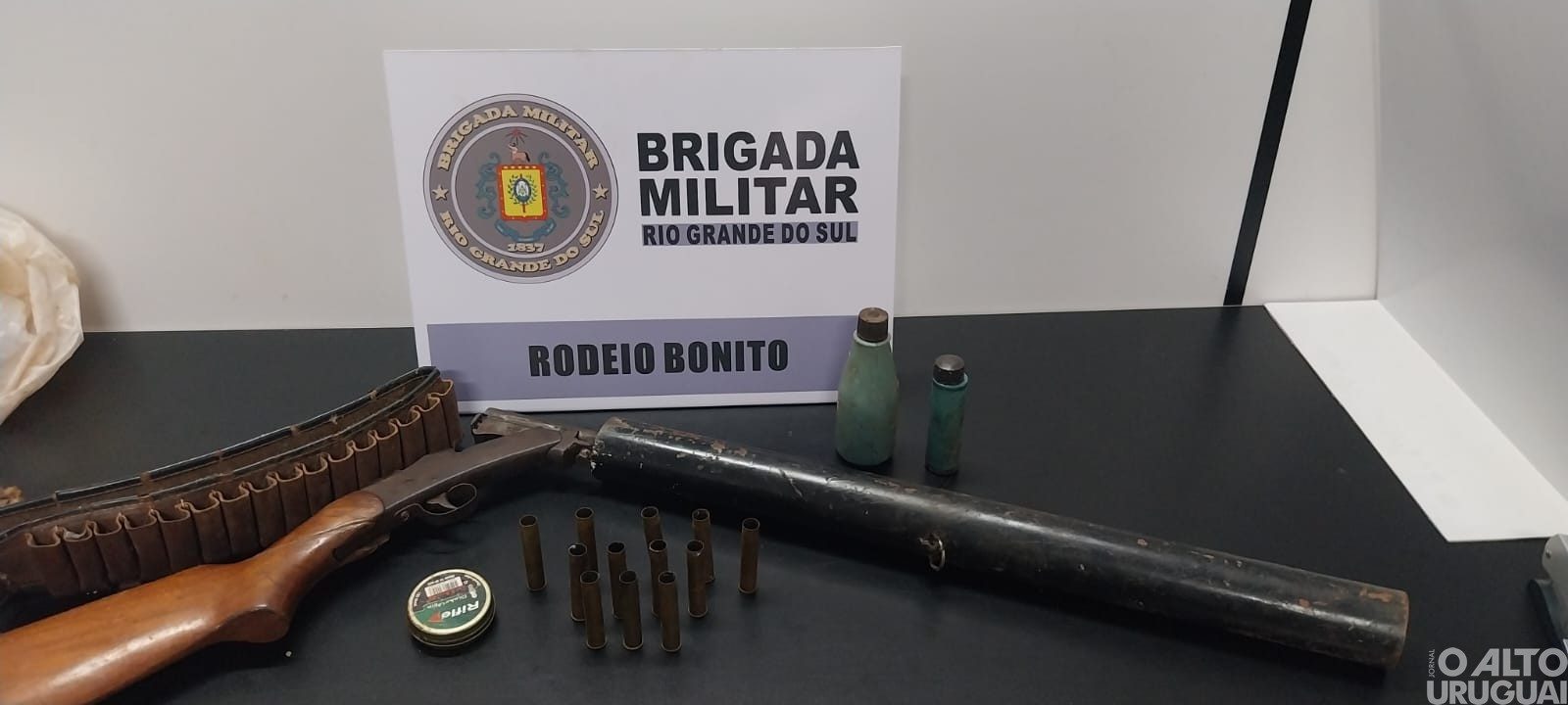 Brigada Militar prende homem por posse irregular de arma de fogo em Rodeio Bonito