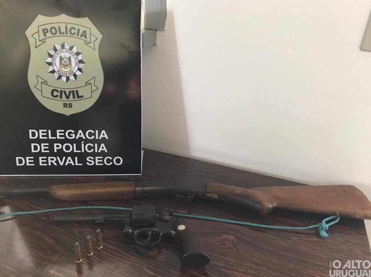 Ação conjunta entre PC e BM prende duas pessoas em Erval Seco