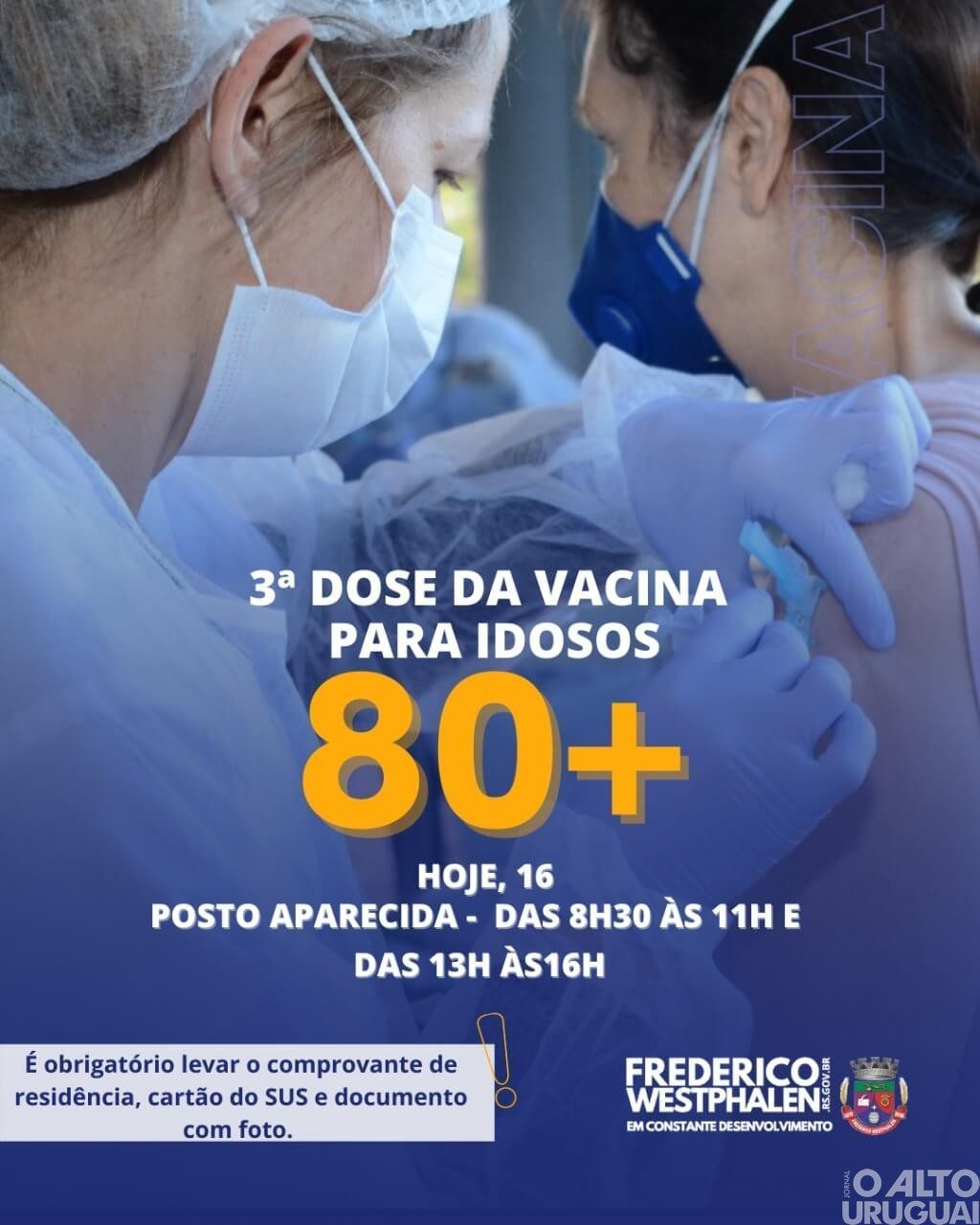 Doses de reforço começam a ser aplicadas em FW