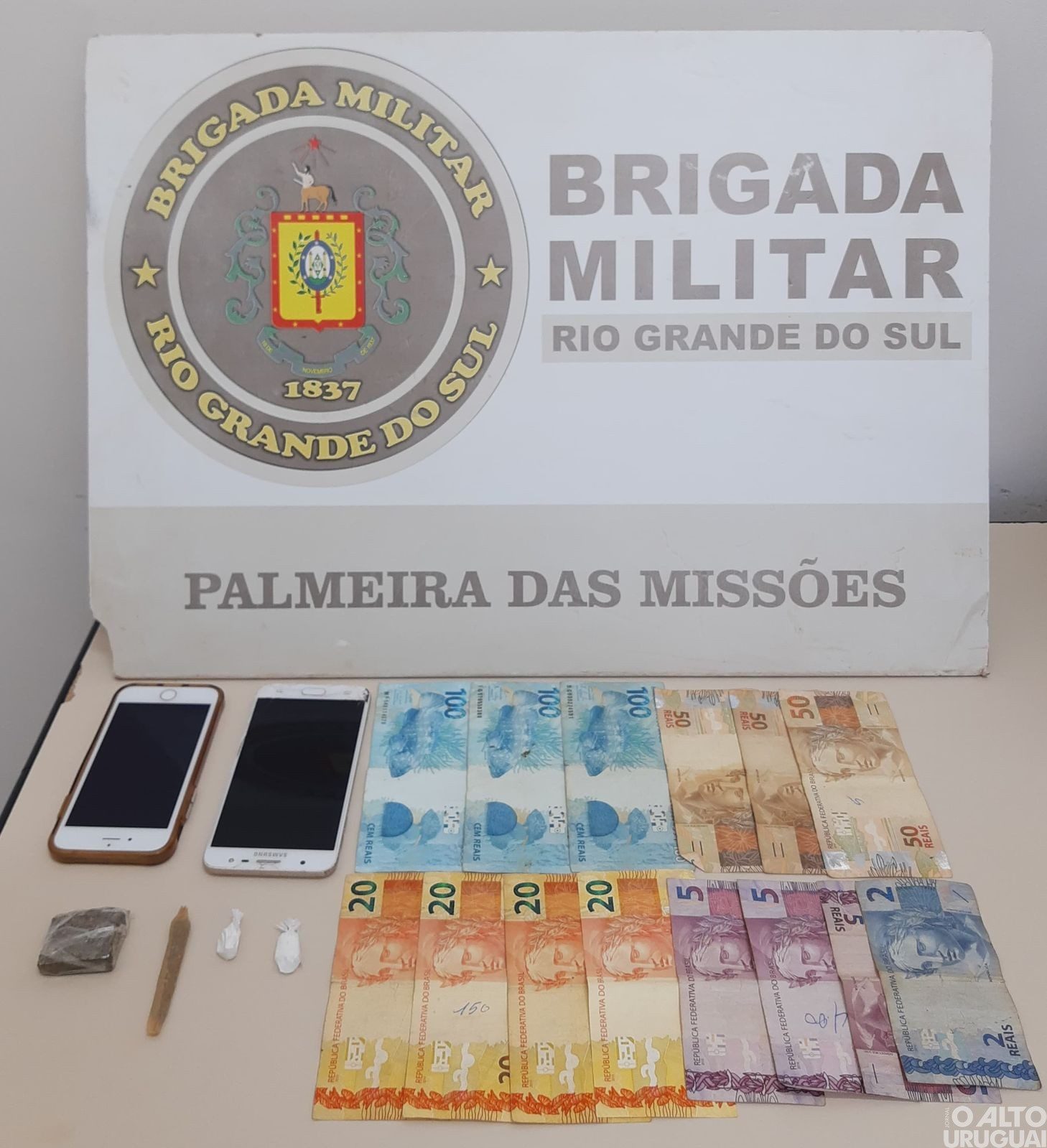 Brigada Militar prende homem por tráfico de drogas em Palmeira das Missões