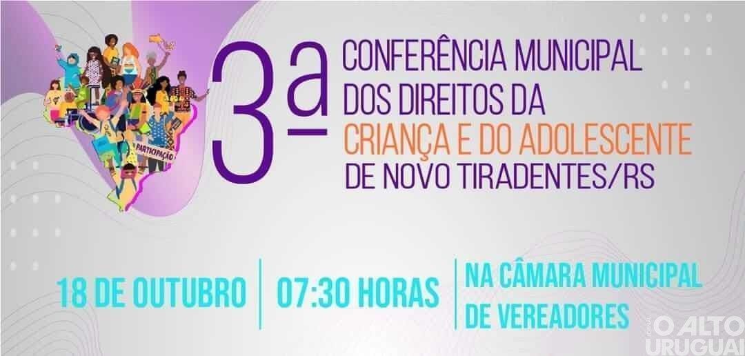 Conferência dos Direitos da Criança e do Adolescente acontece dia 18 em Novo Tiradentes