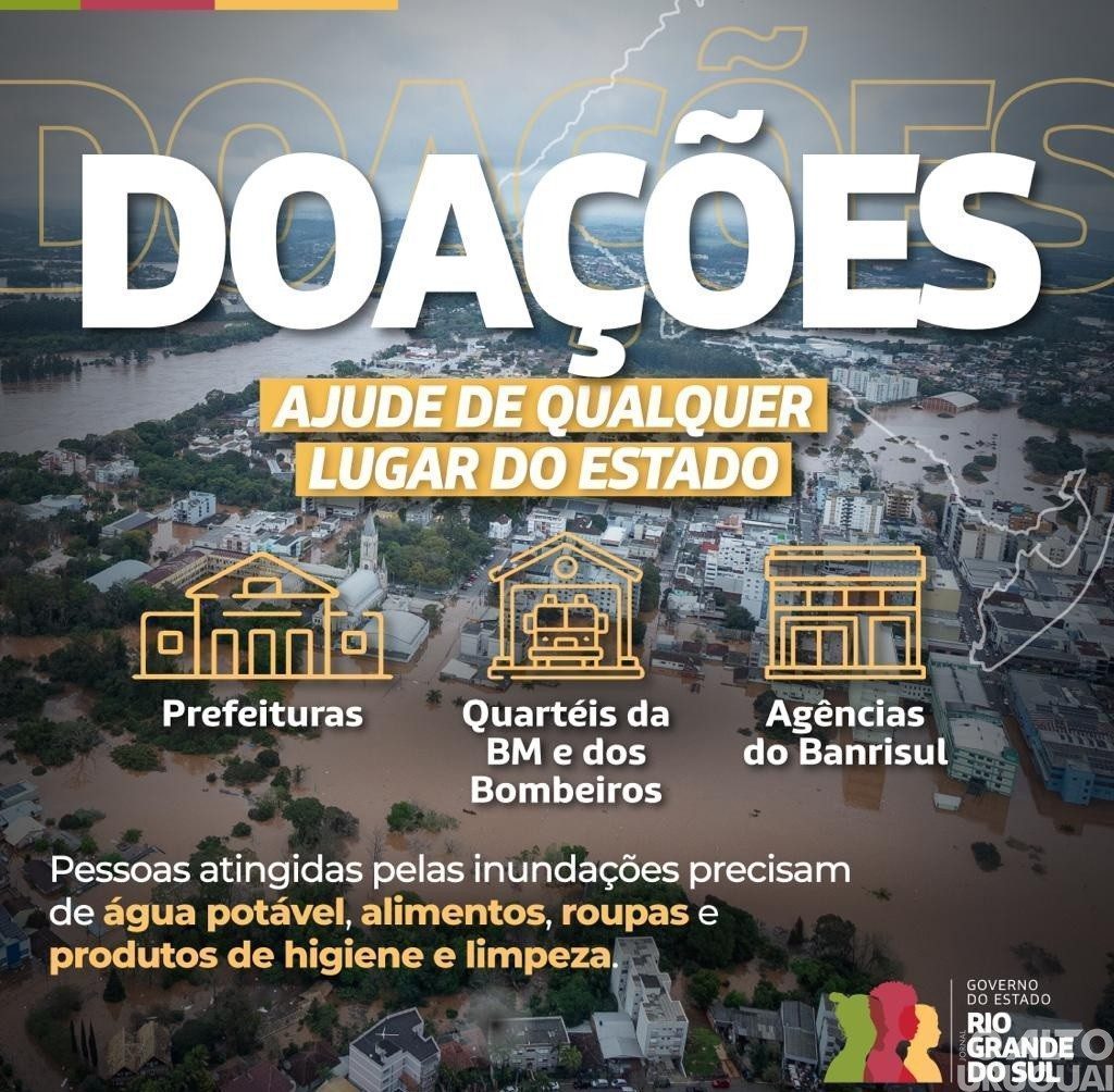 Corpo de Bombeiros recebe doações para atingidos por inundações