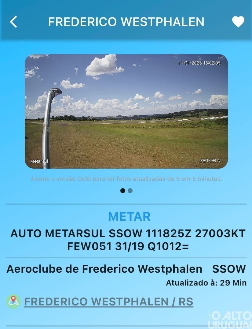 Aeroclube de Frederico Westphalen adquire estação meteorológica