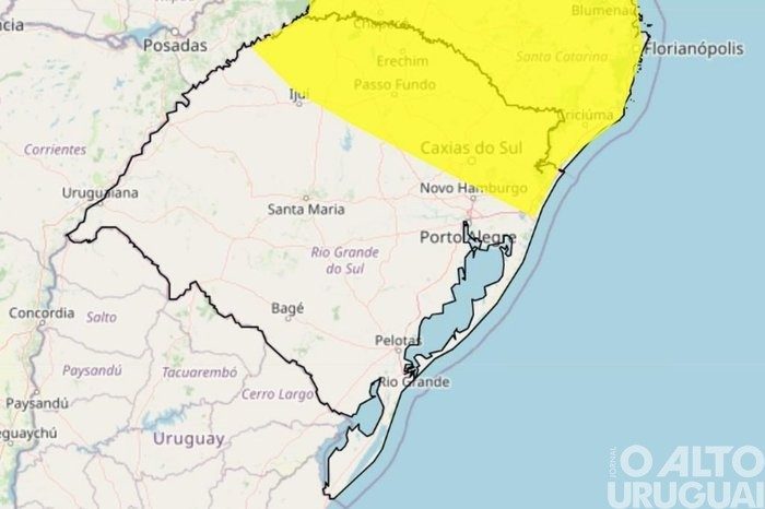 Inmet divulga aviso de perigo potencial para o Norte do Estado