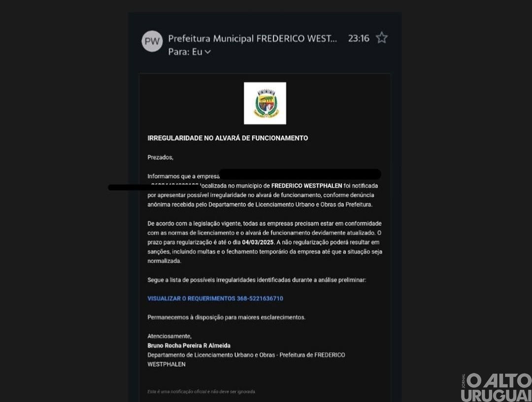 Prefeitura de FW alerta comunidade sobre e-mails falsos