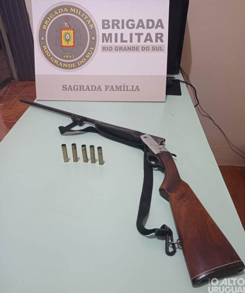 BM apreende arma e munições em Boa Vista das Missões