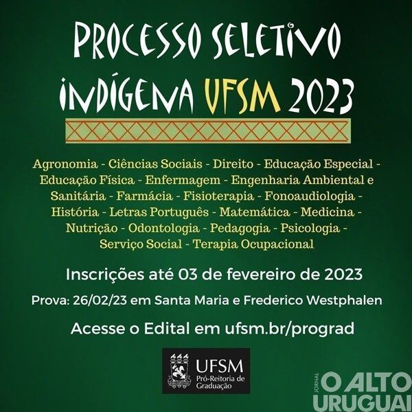 Processo Seletivo Indígena está com inscrições abertas até 3 de fevereiro