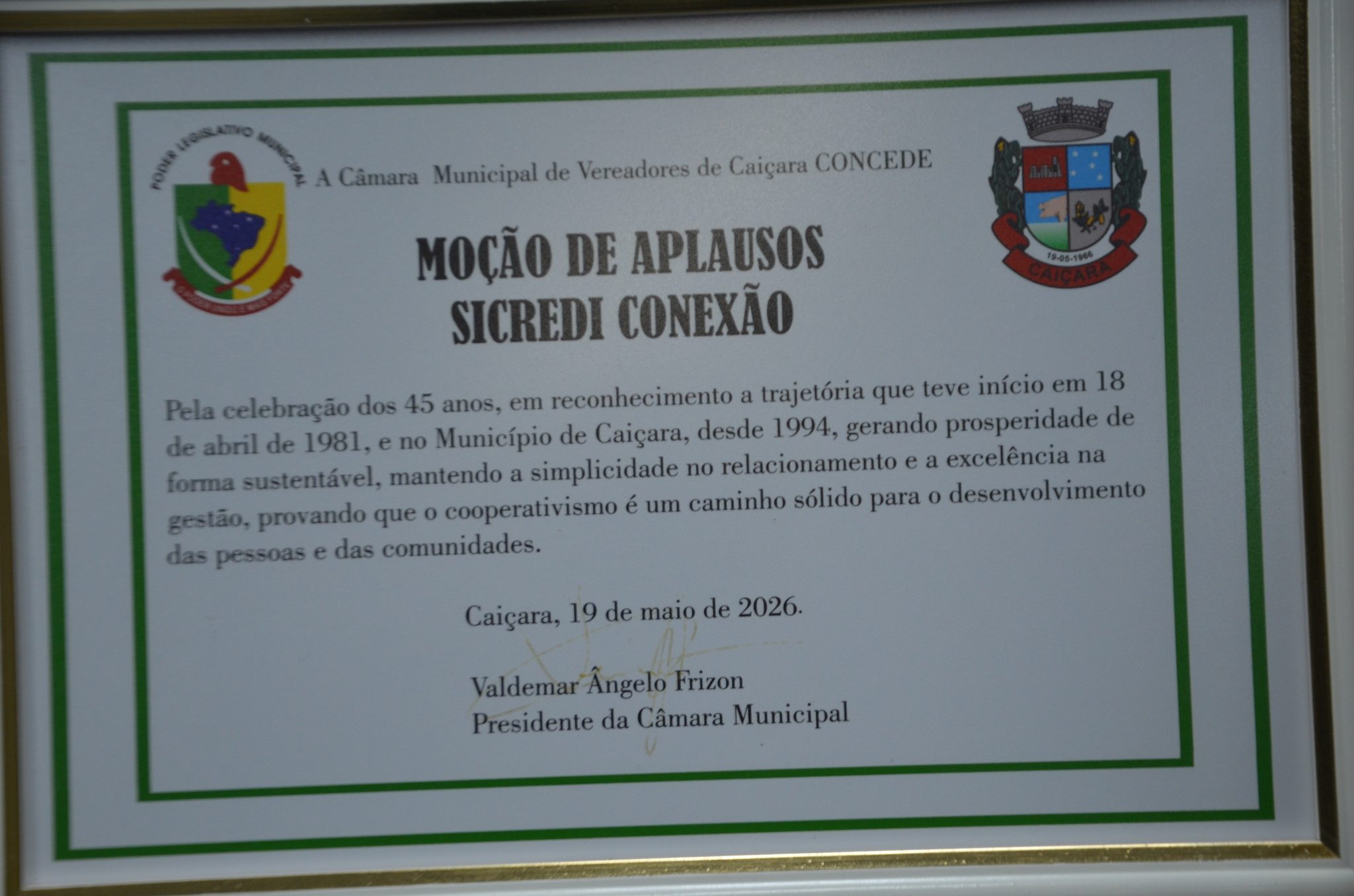 Caiçara - Moção de Aplausos da Câmara de Vereadores a atletas da Apae e Sicredi Conexão