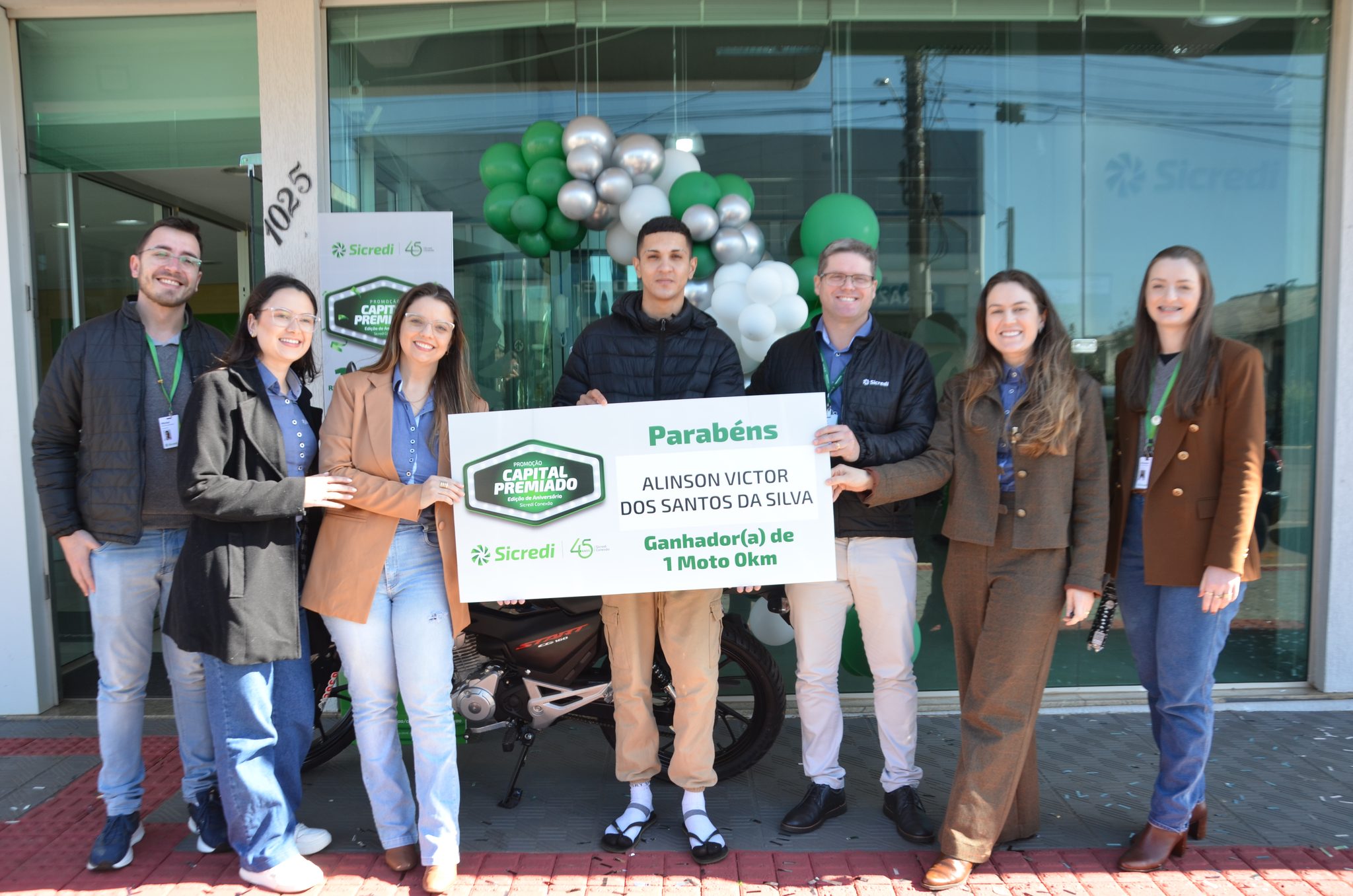 Ganhador de FW da moto 0Km da Campanha Capital Premiado - Sicredi Conexão