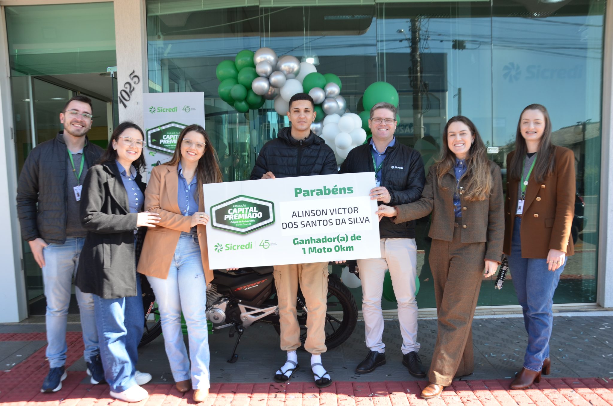 Ganhador de FW da moto 0Km da Campanha Capital Premiado - Sicredi Conexão
