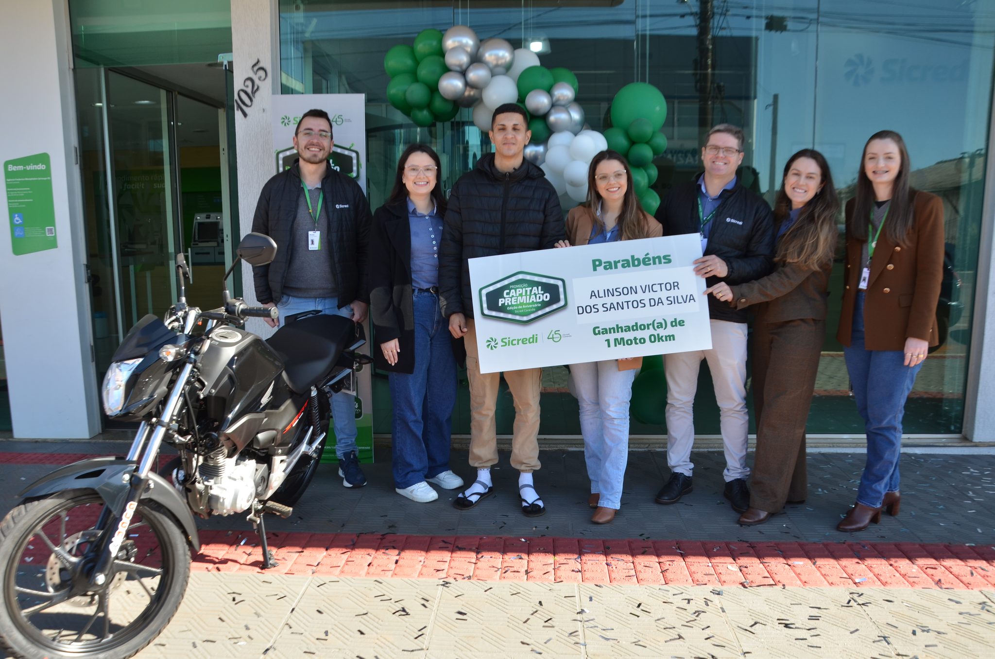 Ganhador de FW da moto 0Km da Campanha Capital Premiado - Sicredi Conexão