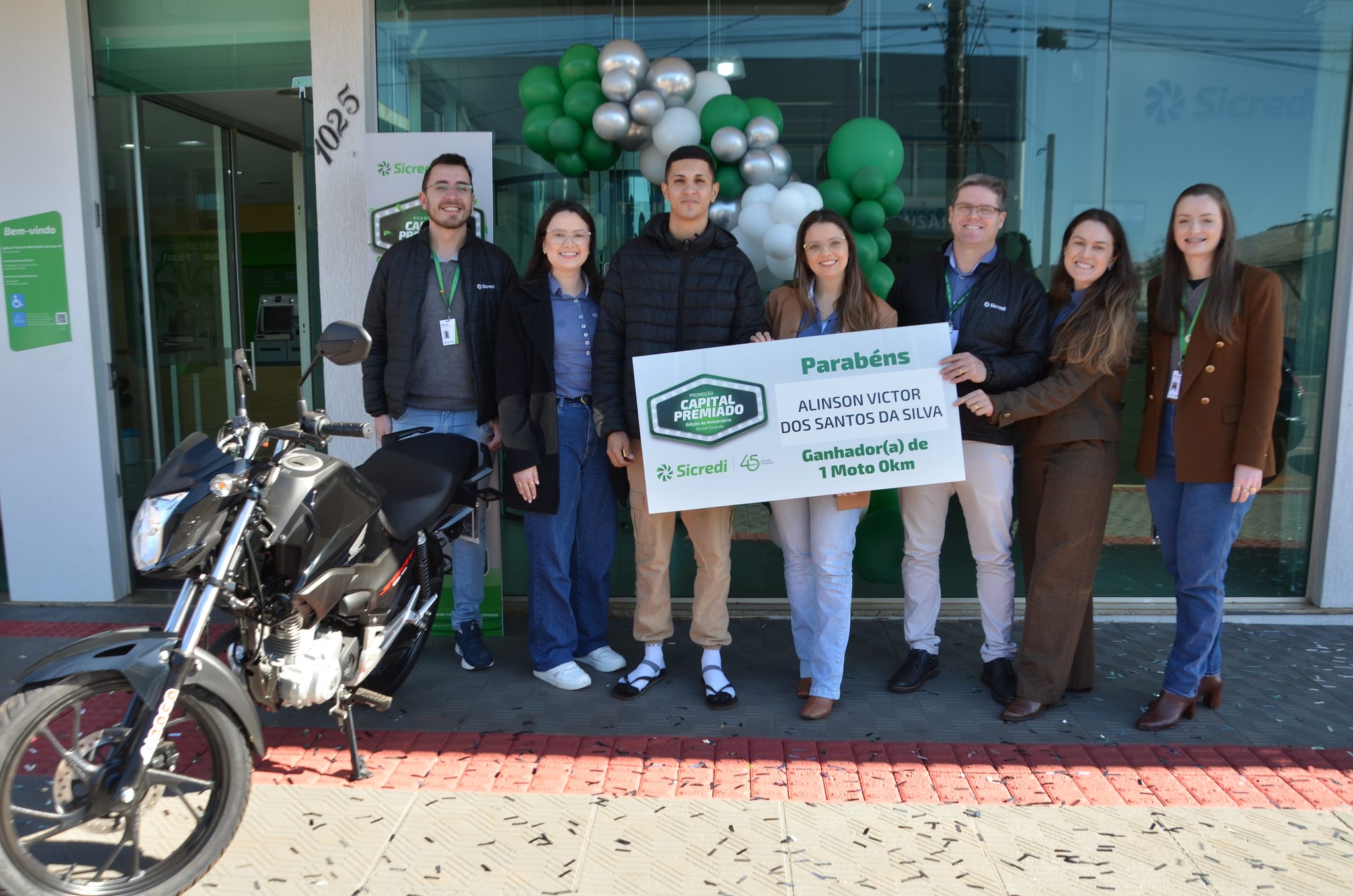 Ganhador de FW da moto 0Km da Campanha Capital Premiado - Sicredi Conexão