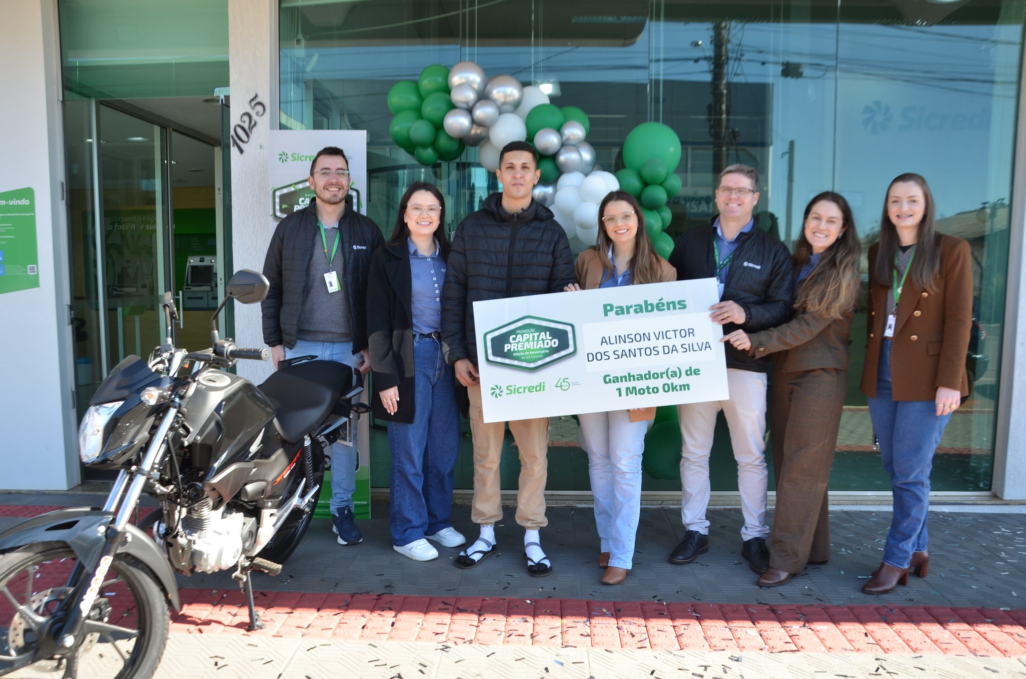 Ganhador de FW da moto 0Km da Campanha Capital Premiado - Sicredi Conexão