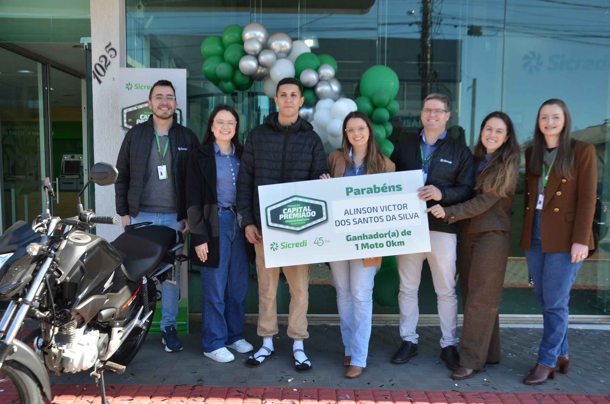 Ganhador de FW da moto 0Km da Campanha Capital Premiado - Sicredi Conexão