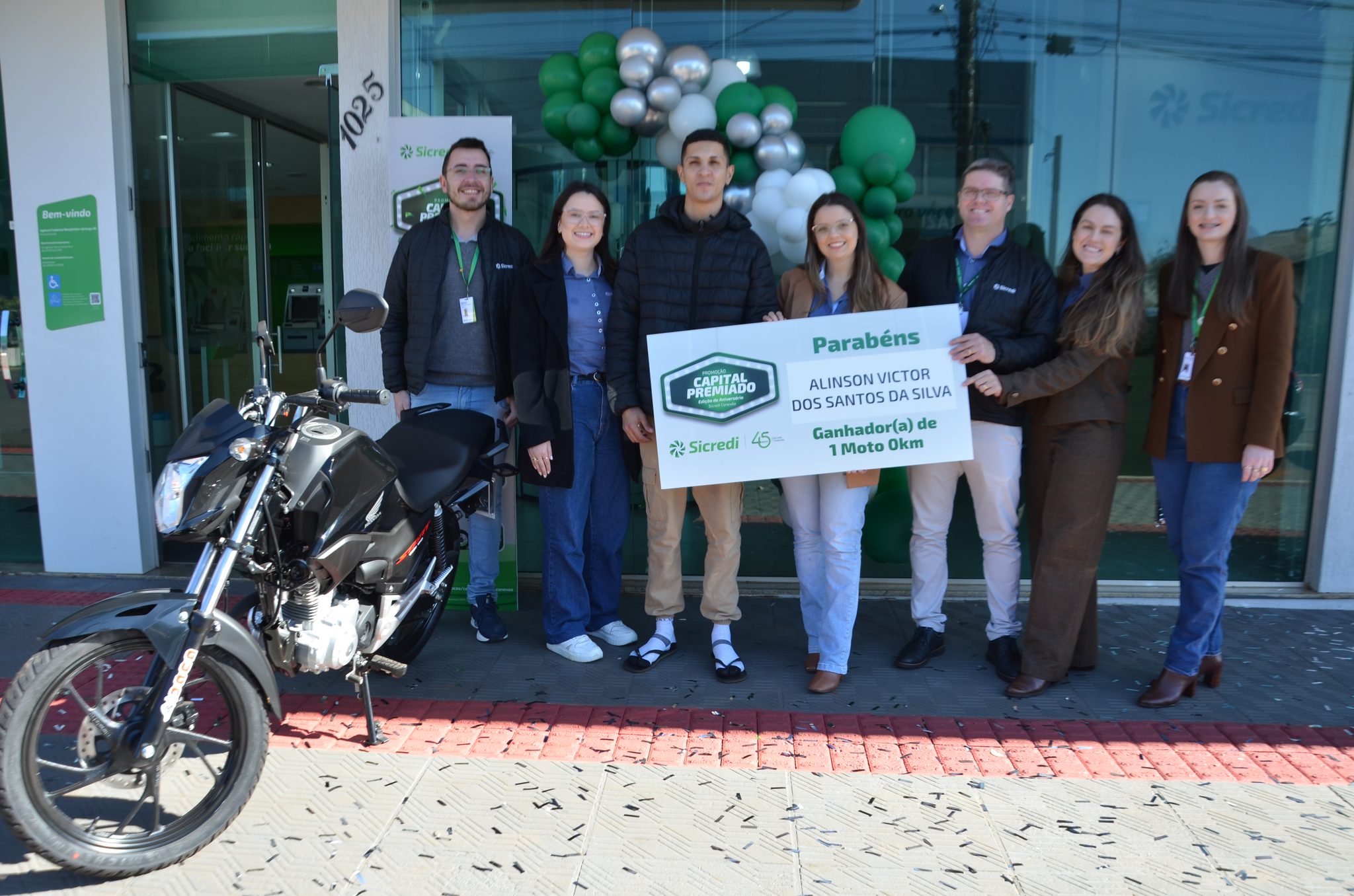 Ganhador de FW da moto 0Km da Campanha Capital Premiado - Sicredi Conexão