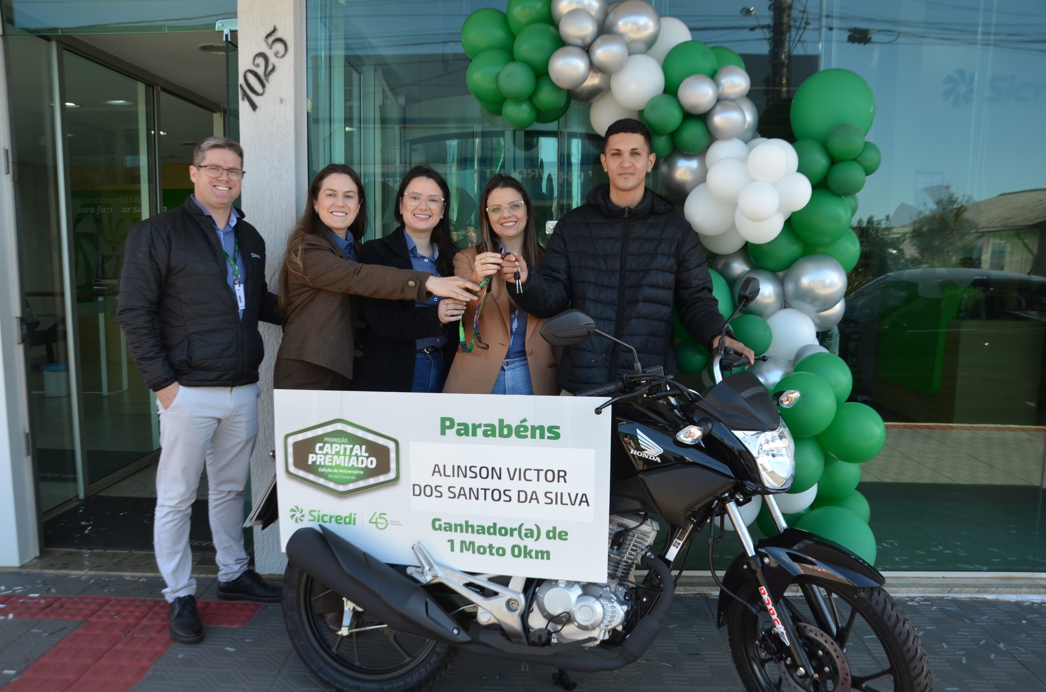 Ganhador de FW da moto 0Km da Campanha Capital Premiado - Sicredi Conexão