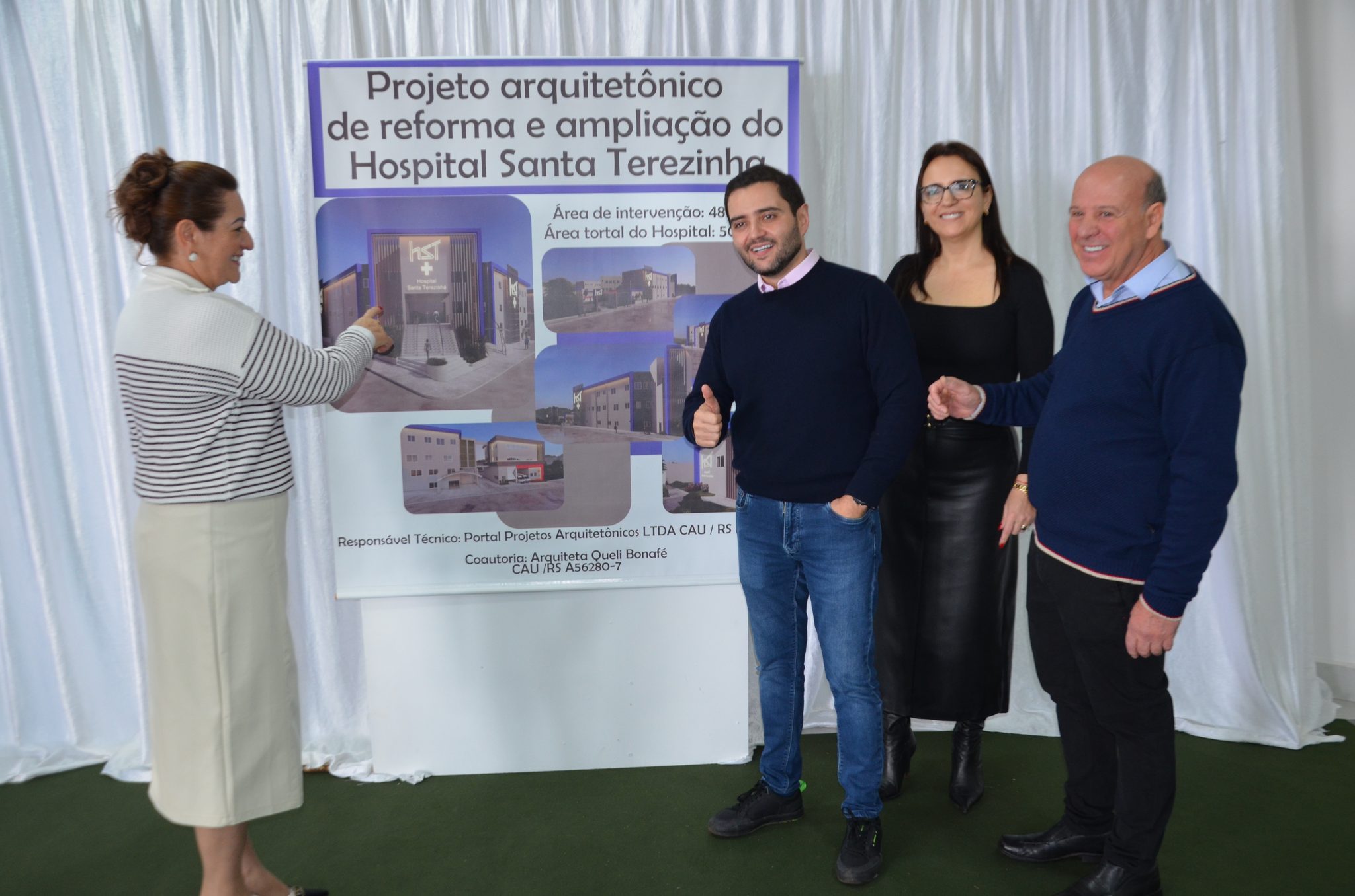 Inauguração da nova ala de saúde mental no Hospital Santa Terezinha, em Palmitinho