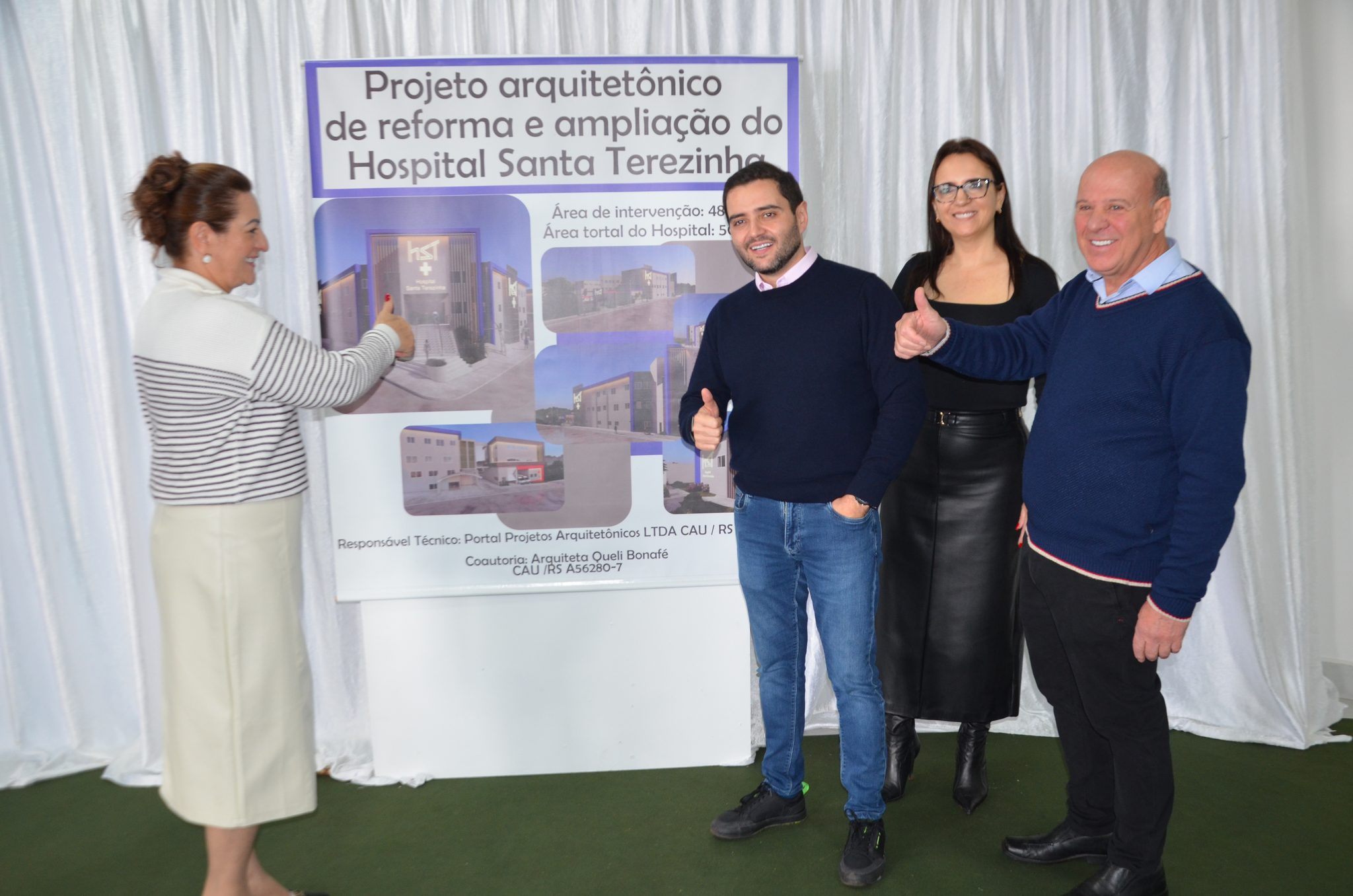 Inauguração da nova ala de saúde mental no Hospital Santa Terezinha, em Palmitinho