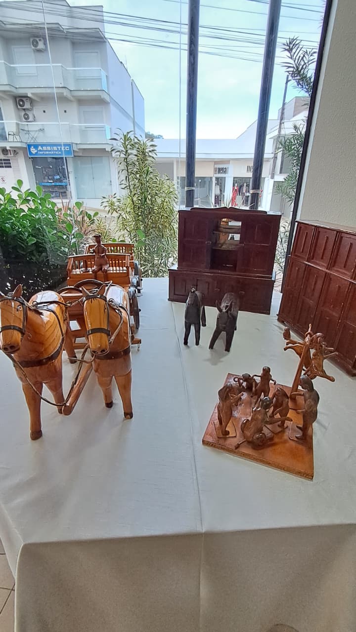 Centro Cultural de Rodeio Bonito recebe exposição “Arte em Madeira” até 30 de maio