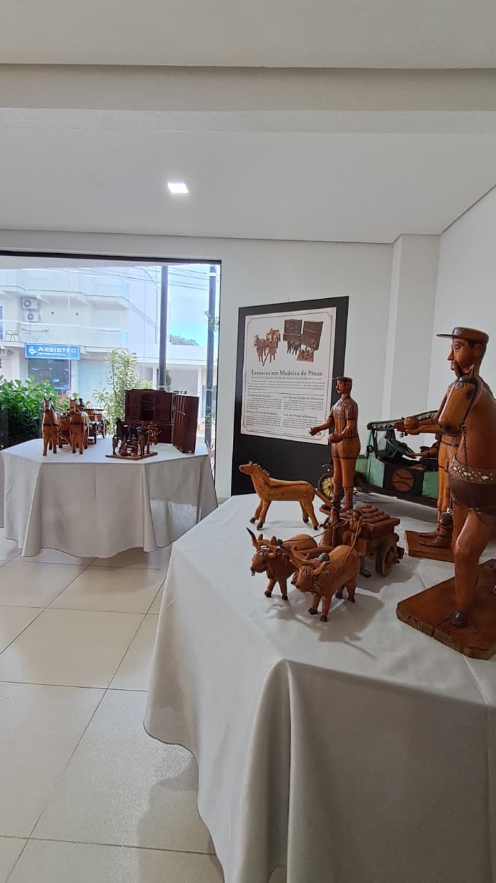 Centro Cultural de Rodeio Bonito recebe exposição “Arte em Madeira” até 30 de maio