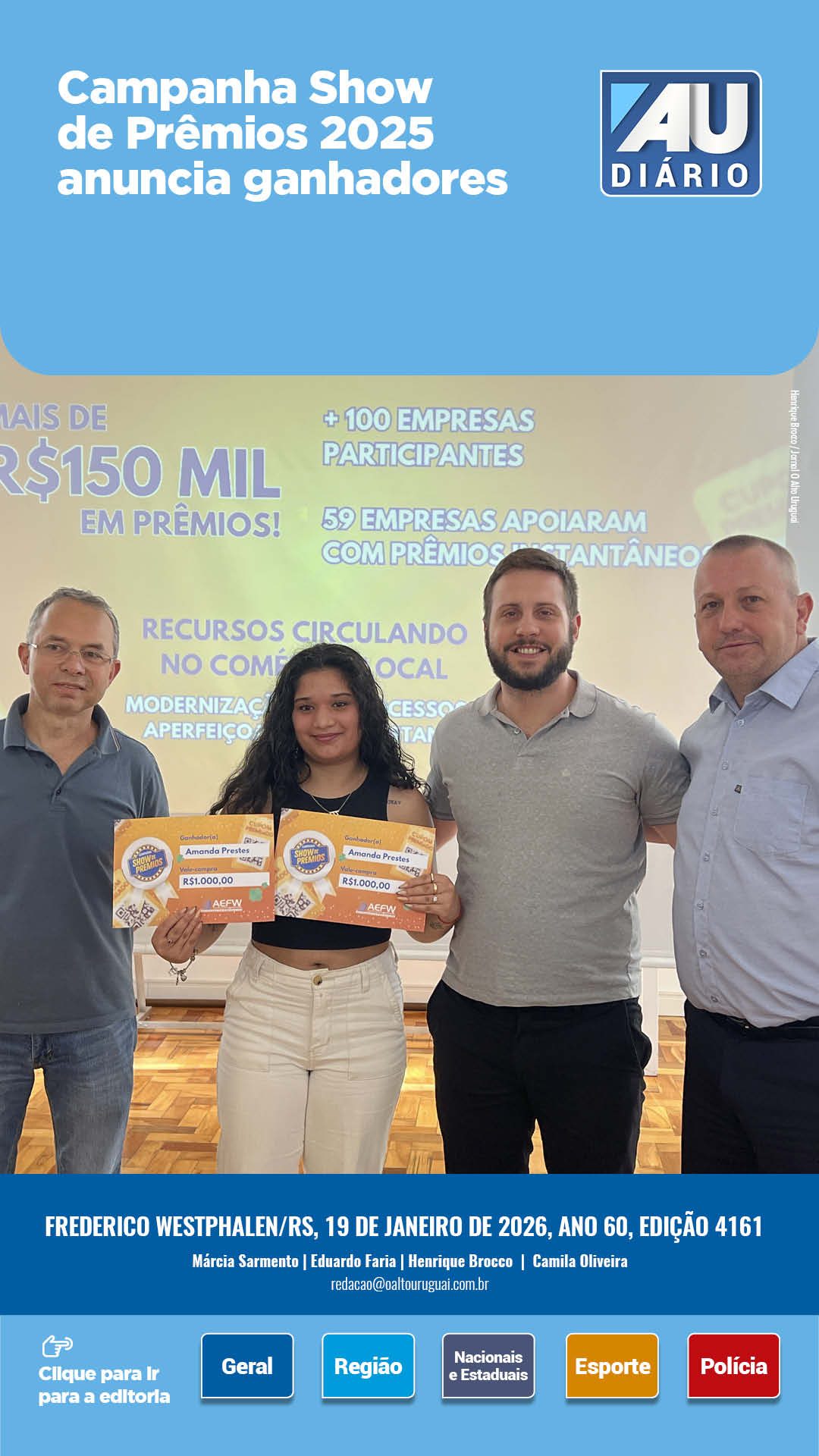 AU Diário - 4161 - Segunda