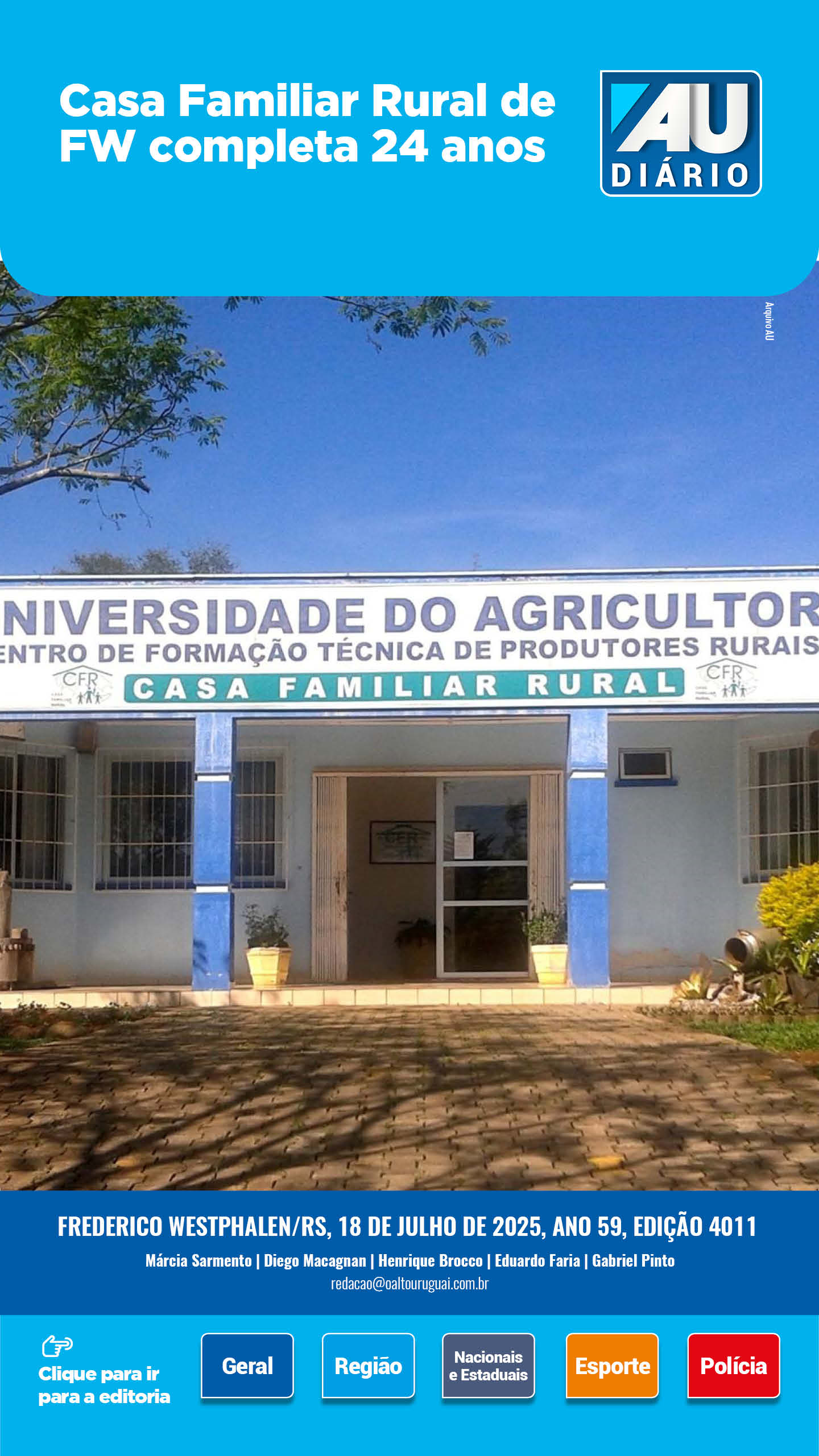 AU Diário - 4011 - Sexta